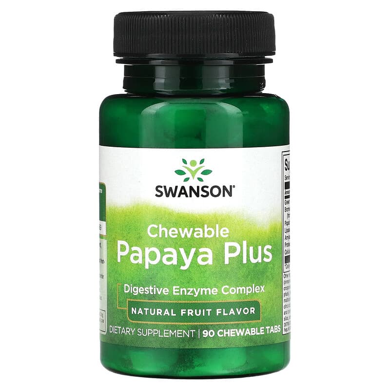 Swanson Chewable Papaya Plus Natural Fruit 90 Chewable Tabs 8 Thực phẩm chức năng Swanson Chewable Papaya Plus Natural Fruit 90 Chewable Tabs 087614117157