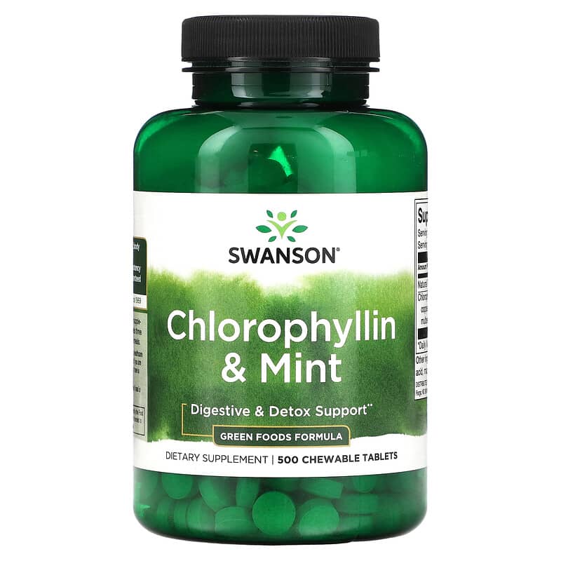 Swanson Chlorophyllin & Mint 500 Chewable Tablets 8 Thực phẩm chức năng Swanson Chlorophyllin & Mint 500 Chewable Tablets 087614060811