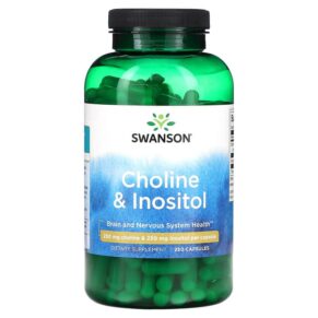 Thực phẩm chức năng Swanson Choline & Inositol 250 mg 250 Capsules 087614010397
