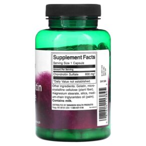 Thực phẩm bổ sung Swanson Chondroitin Sulfate 600 mg 120 Capsules 087614113845
