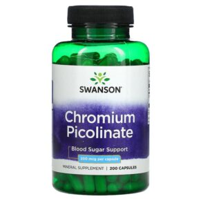 Thực phẩm chức năng Swanson Chromium Picolinate 200 mcg 200 Capsules 087614019239