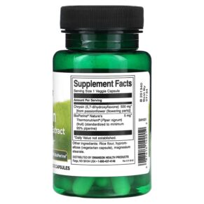 Thực phẩm bổ sung Swanson Chrysin Passionflower Extract 30 Veggie Capsules 087614142012