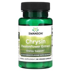 Thực phẩm chức năng Swanson Chrysin Passionflower Extract 30 Veggie Capsules 087614142012