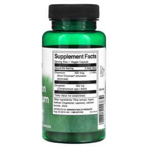 Thực phẩm bổ sung Swanson Cinnamon & Chromium 60 Veggie Capsules 087614116839