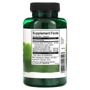 Thực phẩm bổ sung Swanson Cinnamon Gymnema Mulberry Complex 120 Capsules 087614117423