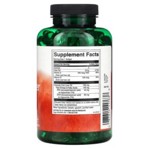 Thực phẩm bổ sung Swanson Cod Liver Oil Double Strength 700 mg 250 Softgels 087614117638