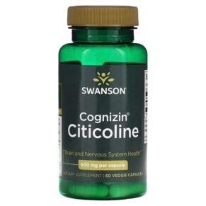 Thực phẩm chức năng Swanson Cognizin Citicoline 500 mg 60 Veggie Capsules 087614022468