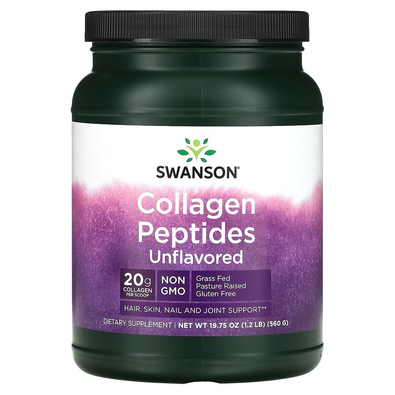 Swanson Collagen Peptides Unflavored 20 g 1.2 lb (560 g) 8 Thực phẩm chức năng Swanson Collagen Peptides Unflavored 20 g 1.2 lb (560 g) 087614118338