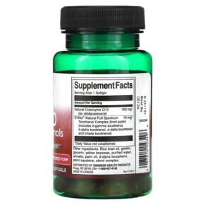 Thực phẩm bổ sung Swanson CoQ10 with Tocotrienols 100 mg 60 Softgels 087614023496