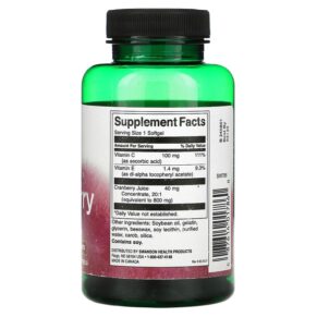 Thực phẩm bổ sung Swanson Cranberry 180 Softgels 087614017860