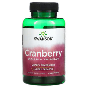 Thực phẩm chức năng Swanson Cranberry Whole Fruit Concentrate Super Strength 60 Softgels 087614022598