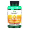Thực phẩm chức năng Swanson D3 with Coconut Oil Highest Potency 5.000 IU 60 Softgels 087614028965