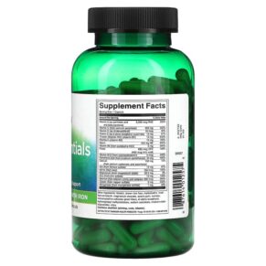 Thực phẩm bổ sung Swanson Daily Essential Multi with Iron 250 Capsules 087614012575