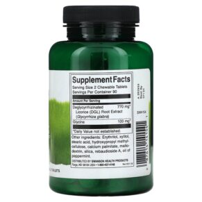 Thực phẩm bổ sung Swanson DGL 385 mg 180 Chewable Tablets 087614141541