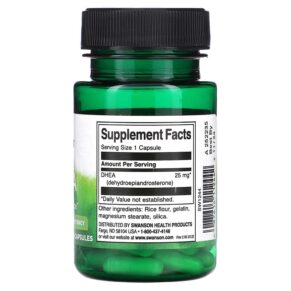 Thực phẩm bổ sung Swanson DHEA High Potency 25 mg 30 Capsules 087614112442