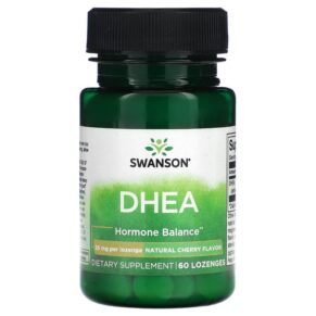 Thực phẩm chức năng Swanson DHEA Natural Cherry 25 mg 60 Lozenges 087614113739