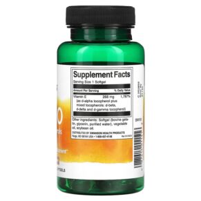 Thực phẩm bổ sung Swanson E-400 Mixed Tocopherols 400 IU (268 mg) 100 Softgels 087614011516