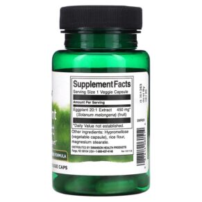 Swanson Eggplant Extract 450 mg 30 Veggie Caps 3 Thực phẩm bổ sung Swanson Eggplant Extract 450 mg 30 Veggie Caps 087614060514