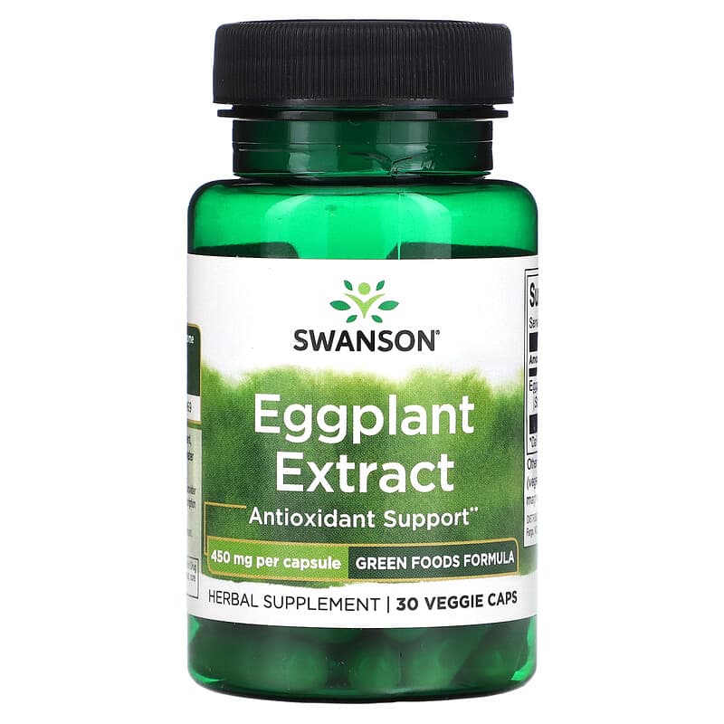 Swanson Eggplant Extract 450 mg 30 Veggie Caps 8 Thực phẩm chức năng Swanson Eggplant Extract 450 mg 30 Veggie Caps 087614060514
