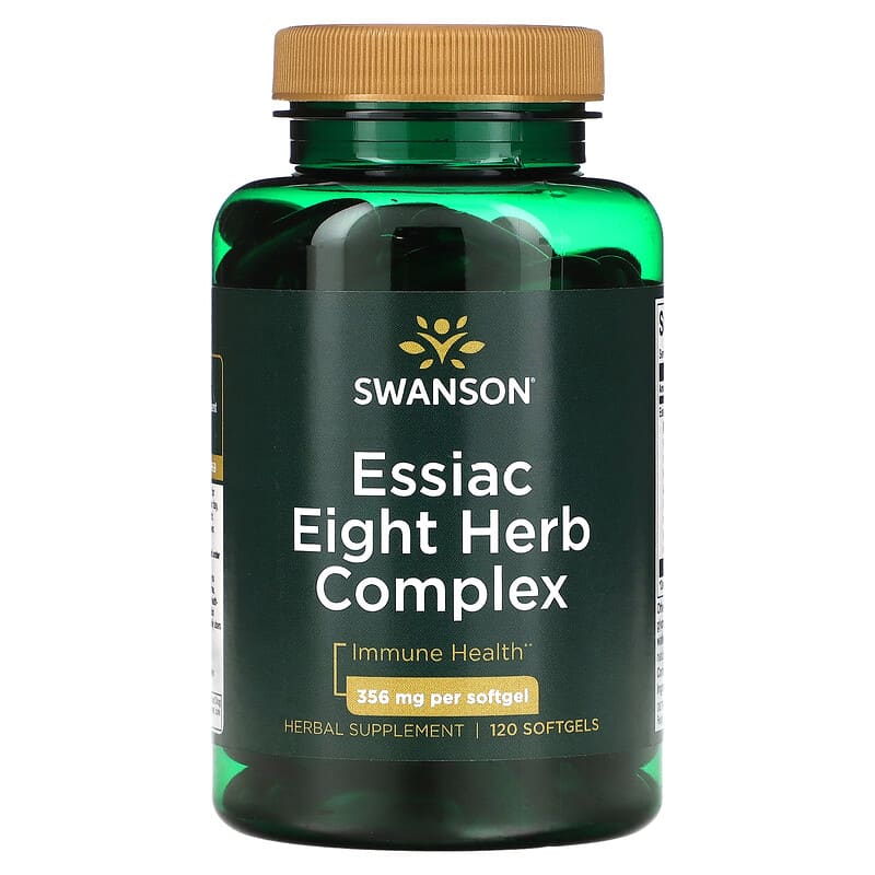 Swanson Essiac Eight Herb Complex 356 mg 120 Softgels 8 Thực phẩm chức năng Swanson Essiac Eight Herb Complex 356 mg 120 Softgels 087614025483