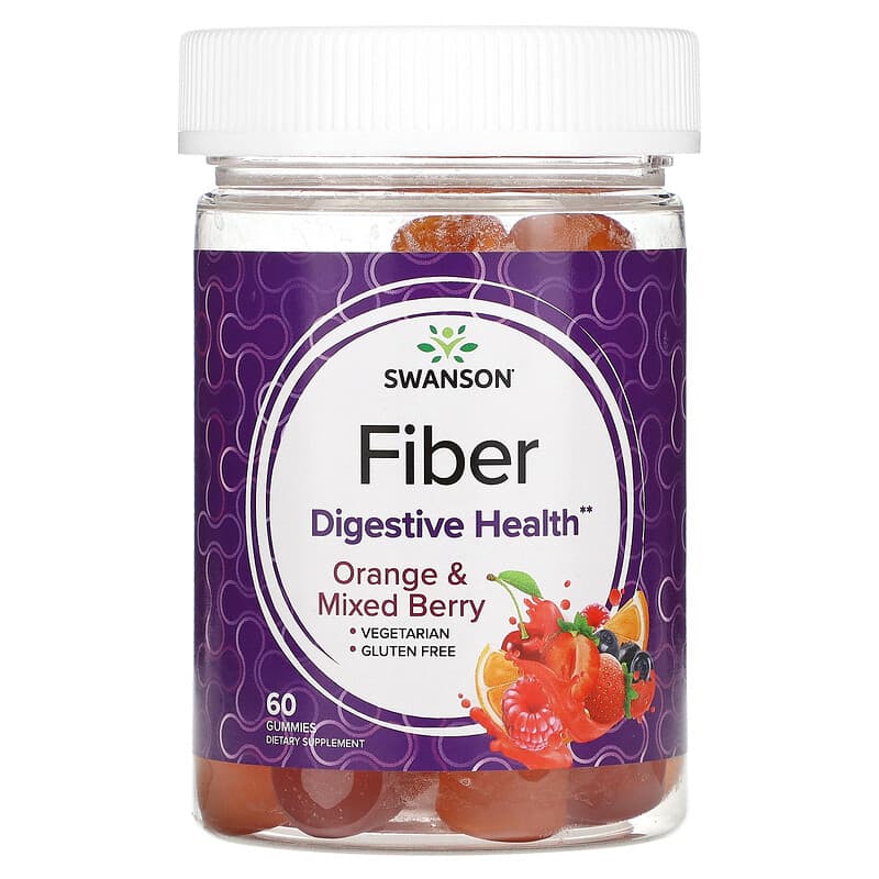 Swanson Fiber Orange & Mixed Berry 60 Gummies 8 Thực phẩm chức năng Swanson Fiber Orange & Mixed Berry 60 Gummies 087614118697