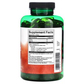 Thực phẩm bổ sung Swanson Flaxseed Oil 1 g 200 Softgels 087614170022