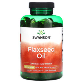 Thực phẩm chức năng Swanson Flaxseed Oil 1 g 200 Softgels 087614170022