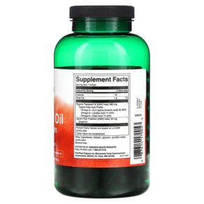 Thực phẩm bổ sung Swanson Flaxseed Oil High Lignan 980 mg 200 Softgels 087614170053
