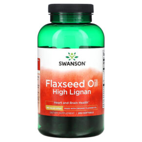 Thực phẩm chức năng Swanson Flaxseed Oil High Lignan 980 mg 200 Softgels 087614170053