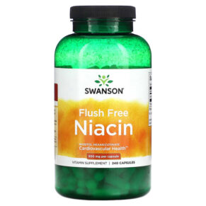 Thực phẩm chức năng Swanson Flush Free Niacin 500 mg 240 Capsules 087614210216