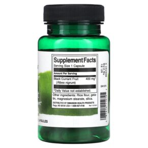 Thực phẩm bổ sung Swanson Full Spectrum Black Currant 400 mg 60 Capsules 087614112725