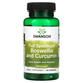 Thực phẩm chức năng Swanson Full Spectrum Boswellia and Curcumin 300 mg 60 Capsules 087614113203