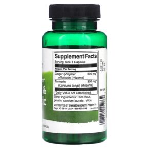 Thực phẩm bổ sung Swanson Full Spectrum Ginger & Turmeric 60 Capsules 087614112862
