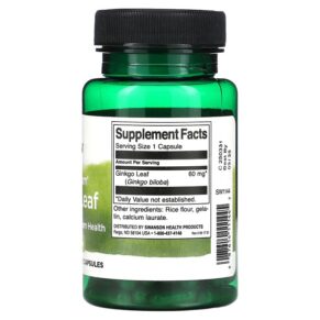 Thực phẩm bổ sung Swanson Full Spectrum Ginkgo Leaf 60 mg 120 Capsules 087614111445