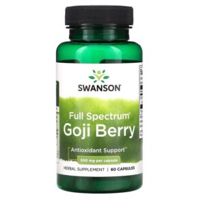 Thực phẩm chức năng Swanson Full Spectrum Goji Berry 500 mg 60 Capsules 087614111155