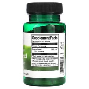 Thực phẩm bổ sung Swanson Full Spectrum Grape Seed 380 mg 100 Capsules 087614110073