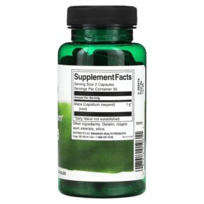 Thực phẩm bổ sung Swanson Full Spectrum Maca 500 mg 100 Capsules 087614019611