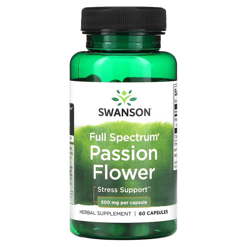 Swanson Full Spectrum Passion Flower 500 mg 60 Capsules 8 Thực phẩm chức năng Swanson Full Spectrum Passion Flower 500 mg 60 Capsules 087614111438