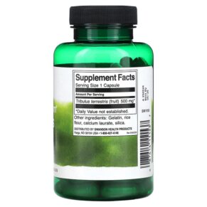 Thực phẩm bổ sung Swanson Full Spectrum Tribulus Fruit 500 mg 90 Capsules 087614111537
