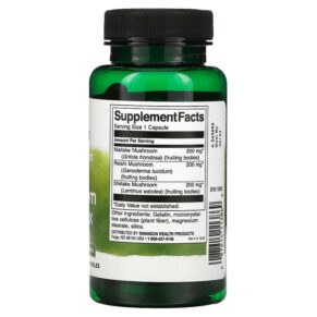Thực phẩm bổ sung Swanson Full Spectrum Triple Mushroom Complex 60 Capsules 087614113869
