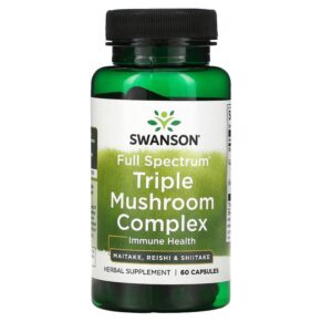 Thực phẩm chức năng Swanson Full Spectrum Triple Mushroom Complex 60 Capsules 087614113869