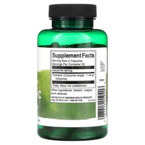 Thực phẩm bổ sung Swanson Full Spectrum Turmeric 720 mg 100 Capsules 087614019406