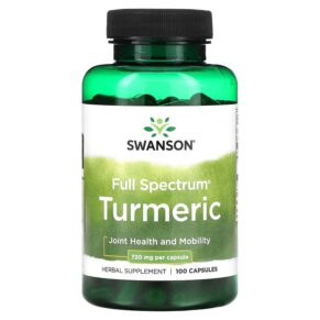 Thực phẩm chức năng Swanson Full Spectrum Turmeric 720 mg 100 Capsules 087614019406