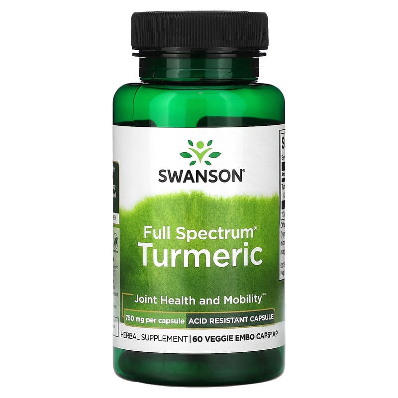 Swanson Full Spectrum Turmeric 750 mg 60 Veggie Embo Caps AP 8 Thực phẩm chức năng Swanson Full Spectrum Turmeric 750 mg 60 Veggie Embo Caps AP 087614114897