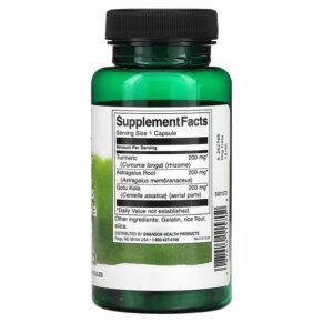 Thực phẩm bổ sung Swanson Full Spectrum Turmeric Astragalus & Gotu Kola Complex 60 Capsules 087614115702