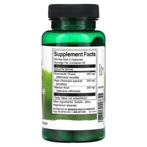 Swanson Full Spectrum Valerian Chamomile & Hops 60 Capsules 3 Thực phẩm bổ sung Swanson Full Spectrum Valerian Chamomile & Hops 60 Capsules 087614116655