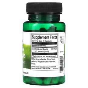 Thực phẩm bổ sung Swanson Garcinia Cambogia 5:1 Extract 60 Capsules 087614115788