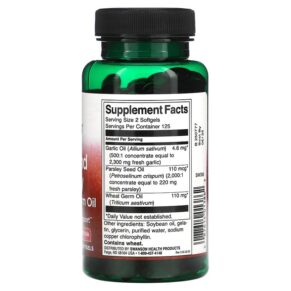 Swanson Garlic and Parsley with Wheat Germ Oil 250 Softgels 3 Thực phẩm bổ sung Swanson Garlic and Parsley with Wheat Germ Oil 250 Softgels 087614013862