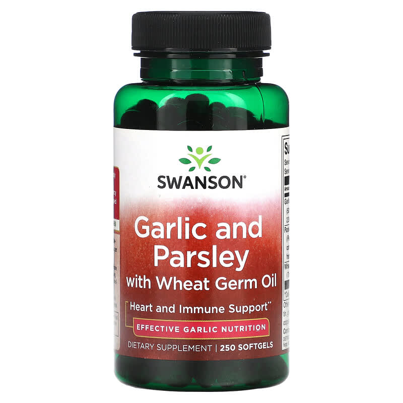 Swanson Garlic and Parsley with Wheat Germ Oil 250 Softgels 8 Thực phẩm chức năng Swanson Garlic and Parsley with Wheat Germ Oil 250 Softgels 087614013862