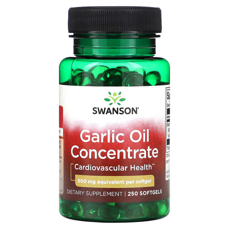 Swanson Garlic Oil Concentrate 500 mg 250 Softgels 8 Thực phẩm chức năng Swanson Garlic Oil Concentrate 500 mg 250 Softgels 087614013930